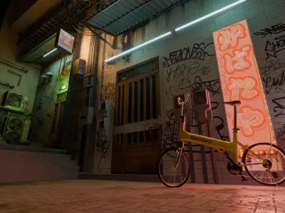 Nook Place Cyberpunk Low-poly 3D model