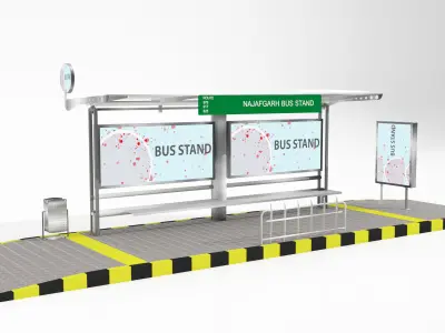 bus stand  3D model