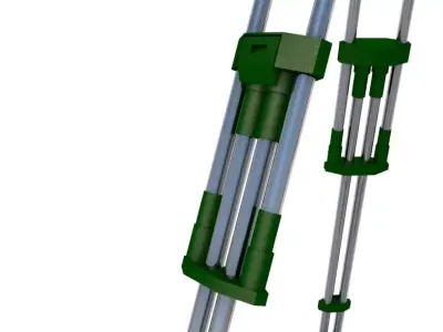 3D TV Studio Camera Pedestal Tripot 3D model