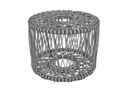 Reel stool made of wire 3D model