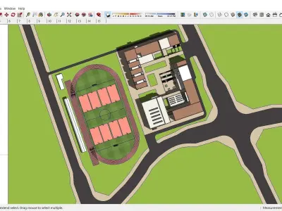 Sketchup School and University B6 3D model
