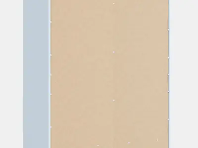 HAUGA Wardrobe with sliding doors Low-poly 3D model