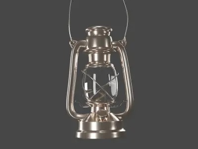 Lantern 3D model silver 3D model