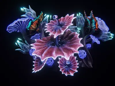 Alien Garden 3D Model Pack