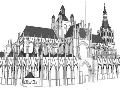 Architecture-Religion-God-Culture-Temple-097 cathedral 3D model