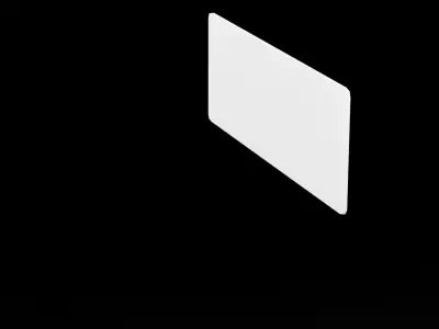 School Street Sign Rectangle Narrow Low-poly 3D model