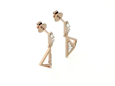 Light wt Women Diamond Earrings  3D print model