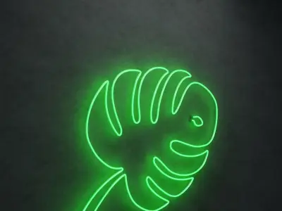 Neon 3D model 20 - Leaf 2 3D model