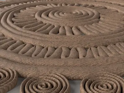 Carpets rug on table Free 3D model