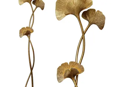 Floor Lamp GINKGO BILOBA by Chrystiane Charles 3D model