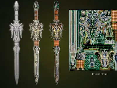The Next Generation Dream Sword Low-poly 3D model