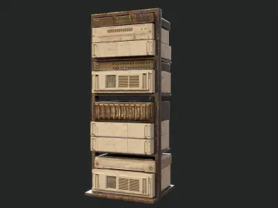 Old Server Low-poly 3D model