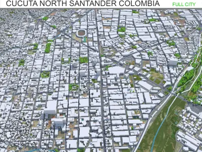 Cucuta North Santander Colombia 20km Low-poly 3D model
