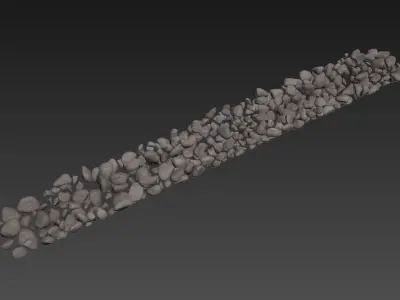 Freestanding Water Bubbles Panel 3D model