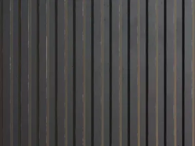 Dark Horizontal Metal Siding Cladding PBR SEAMLESS Texture