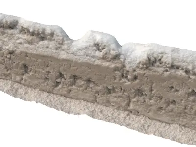 Snow 15 dirty PBR Low-poly 3D model