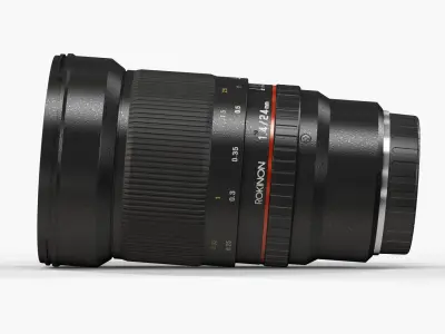 Rokinon 24mm f 1-4 ED AS IF UMC Lens Low-poly 3D model