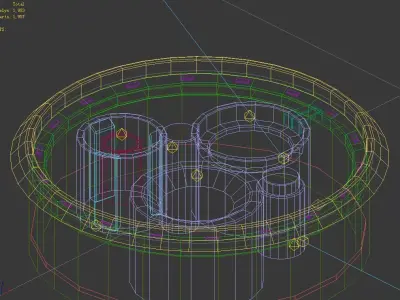 Mechanical-ground lamp 01 3D model
