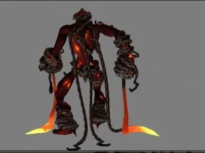 lava king Low-poly 3D model