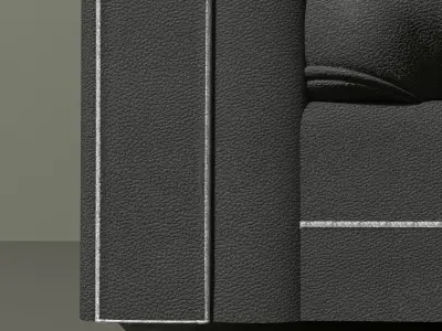 Chesterfield leather sofa 3D model