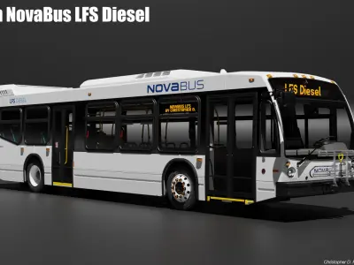 Volvo Group 4th Gen NovaBus LFS Low Floor System Bus PACK 3D model