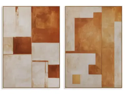 Abstract Painting Frame set 3D model 504
