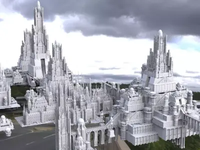 Ancient Dracula Castle city collection 1 Kit bash 3D model