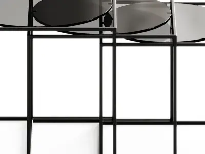 Roche Bobois G3 Square metal coffee table 3D model