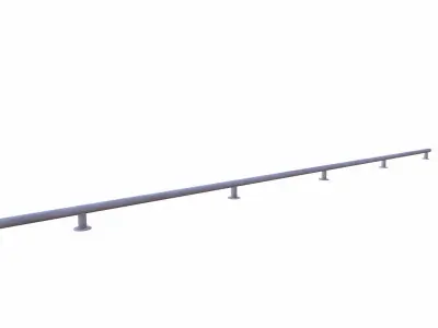 Floor Corner Pipes Low-poly 3D model