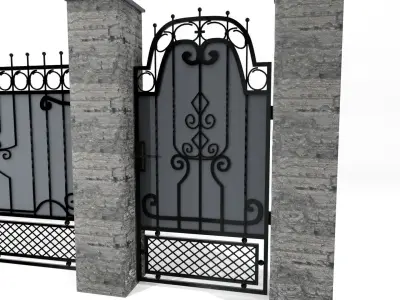Wicket and gate metal  3D model