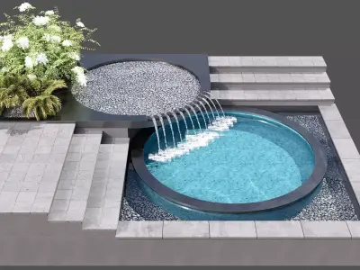 WATERFALL FOUNTAIN CASCADE NO24 A 3D model