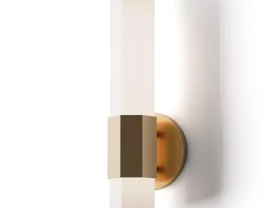 Contemporary Hexagon LED Bath Sconce 3D model