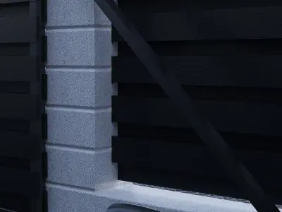 Modern Fence 3D model