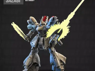 Wasabi Poseable Set 120mm 3D print model