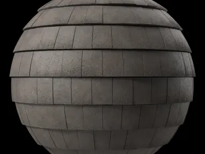 Roof Tile Materials 66- Concrete Roofing by Sbsar Seamless Pbr Texture