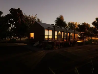 Revit Modern country house 1 3D model