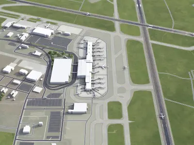 Ottawa Airport Low-poly 3D model