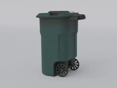 Dustbin Low-poly 3D model