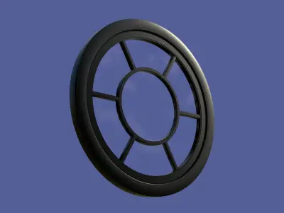 PBR Round Window Low-poly 3D model