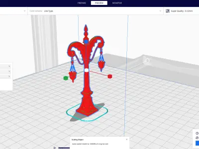medieval street lamp 3D print model purchase
