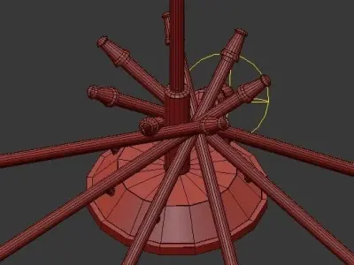 DONCASTER pendant light with six arms 3D model
