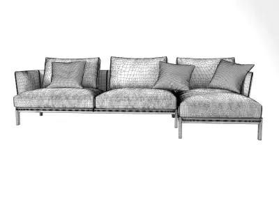 Chelsea CHC04 Corner Sofa Composition 3D model