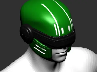 helmet high poly sculpt 3d printable  3D model 105