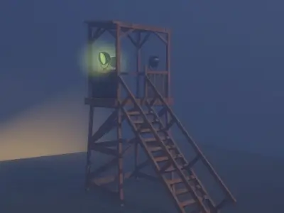 Tower guard Low-poly 3D model