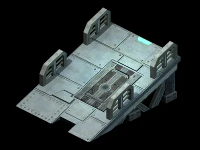 Mechanical Building - Slope 01 3D model