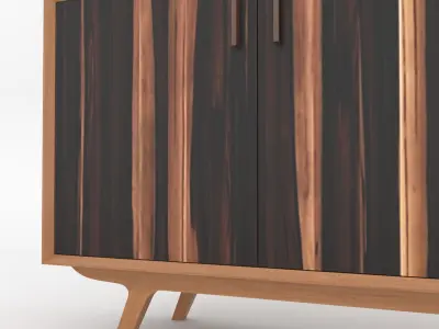 Mid-Century Modern Sideboard 150 Oslo Low-poly 3D model