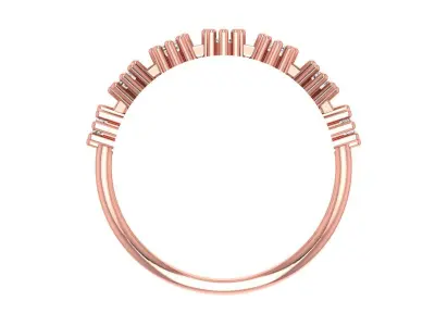 Solitaire Women Light Weight Band Ring 3D print model 13