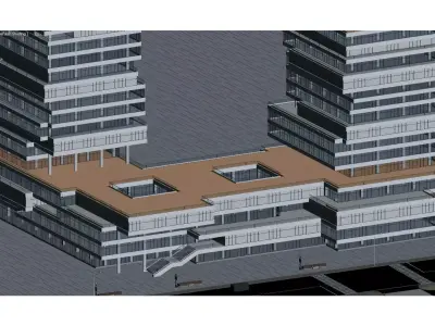 high-rise office building 3D model