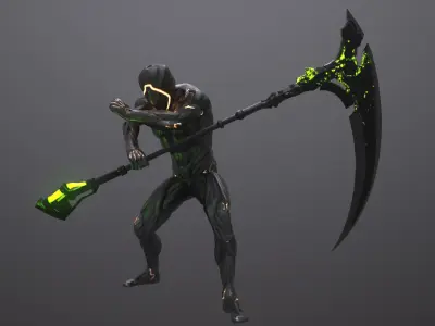 SCI-FI RAPTOR SCYTHE Low-poly 3D model