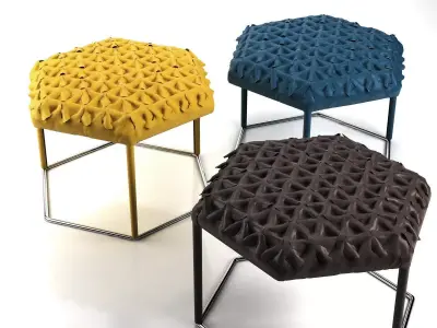 Hive hexagonal stool 3D model